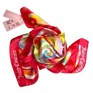 Juicy Couture Colorful Floral Print Scarf